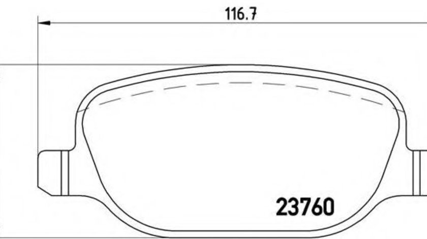 Set placute frana,frana disc ALFA ROMEO 159 Sportwagon (939) (2006 - 2011) BREMBO P 23 089 piesa NOUA