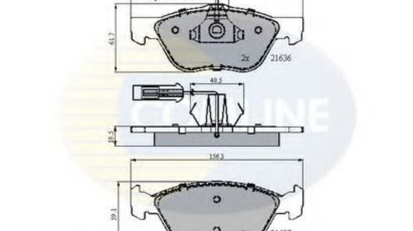 Set placute frana,frana disc ALFA ROMEO 166 (936) (1998 - 2007) COMLINE CBP1897 piesa NOUA