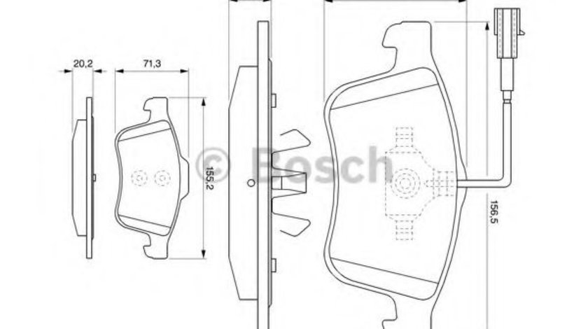 Set placute frana,frana disc ALFA ROMEO BRERA (939) (2006 - 2010) BOSCH 0 986 494 071 piesa NOUA