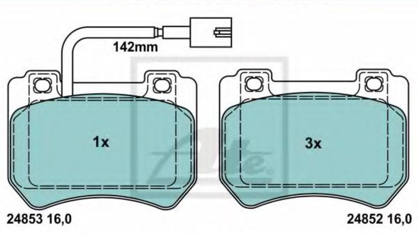 Set placute frana,frana disc ALFA ROMEO BRERA (939) (2006 - 2010) ATE 13.0470-4867.2 piesa NOUA