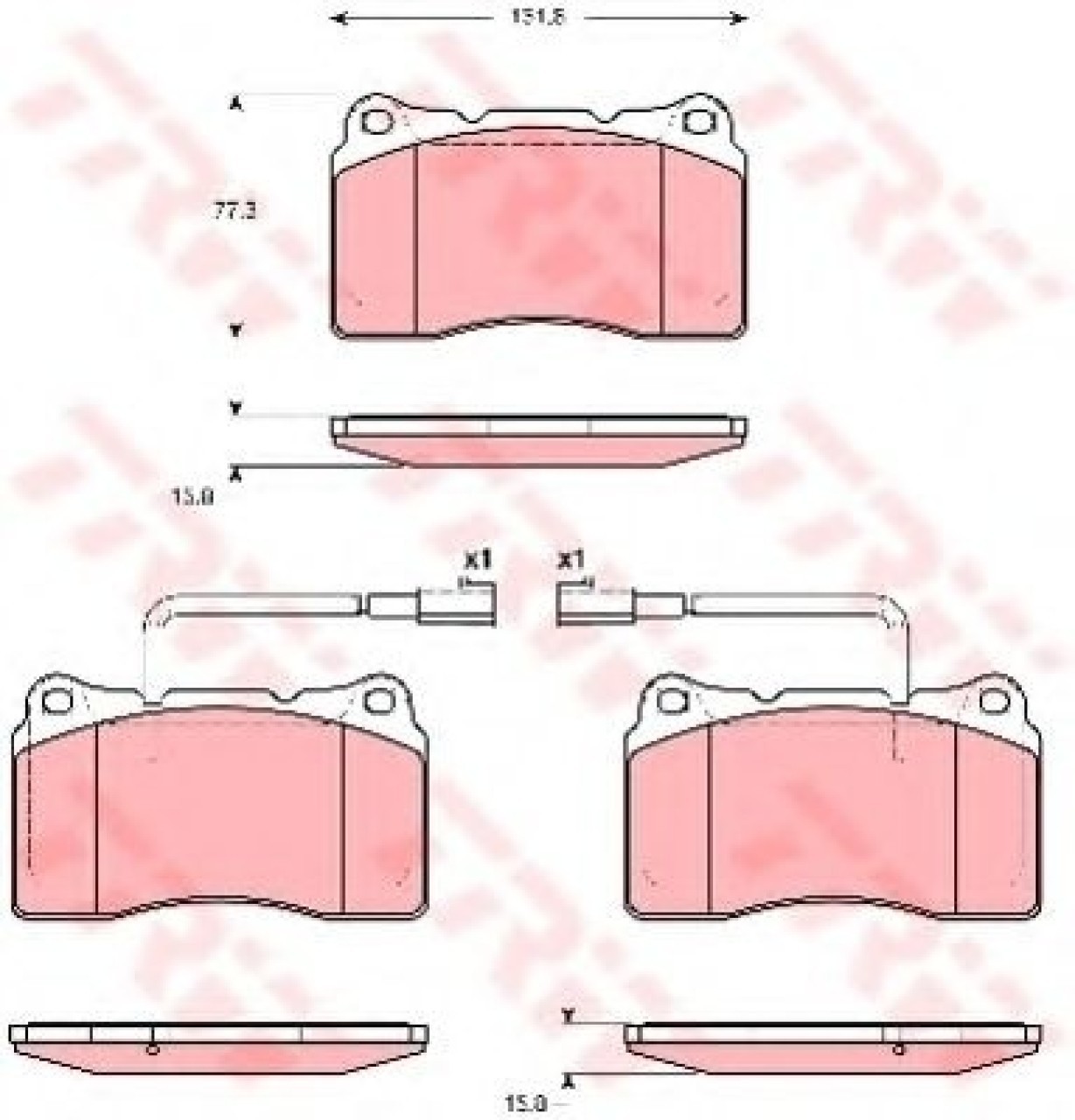Set placute frana,frana disc ALFA ROMEO GIULIETTA (940) (2010 - 2016) TRW GDB1648 piesa NOUA