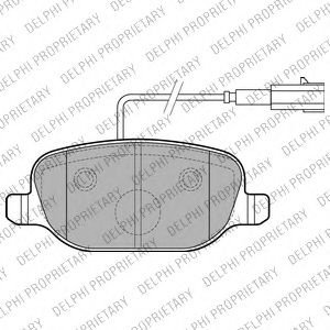 Set placute frana,frana disc ALFA ROMEO GIULIETTA (940) (2010 - 2016) DELPHI LP2223 piesa NOUA
