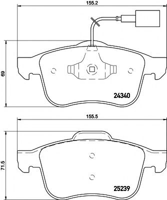 Set placute frana,frana disc ALFA ROMEO GIULIETTA (940) (2010 - 2016) TEXTAR 2434001 piesa NOUA