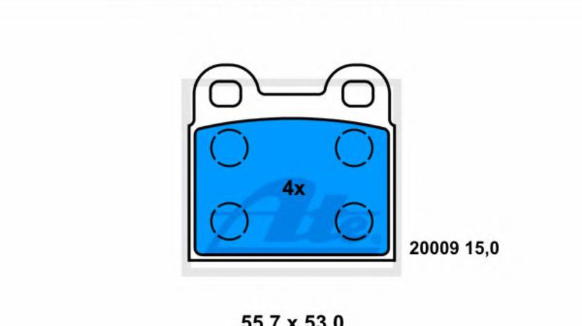 Set placute frana,frana disc ALFA ROMEO GT (105_) (1963 - 1977) ATE 13.0460-3010.2 piesa NOUA