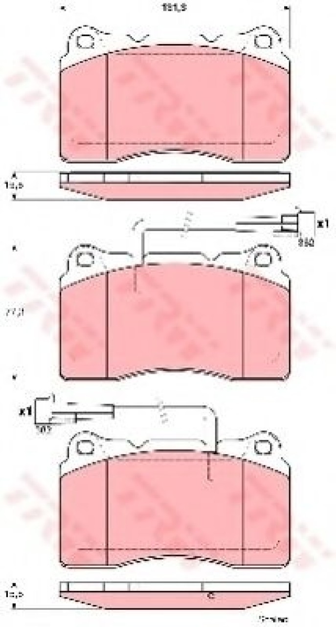 Set placute frana,frana disc ALFA ROMEO GT (937) (2003 - 2010) TRW GDB1603 piesa NOUA