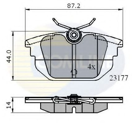 Set placute frana,frana disc ALFA ROMEO GTV (916C_) (1994 - 2005) COMLINE CBP01012 piesa NOUA