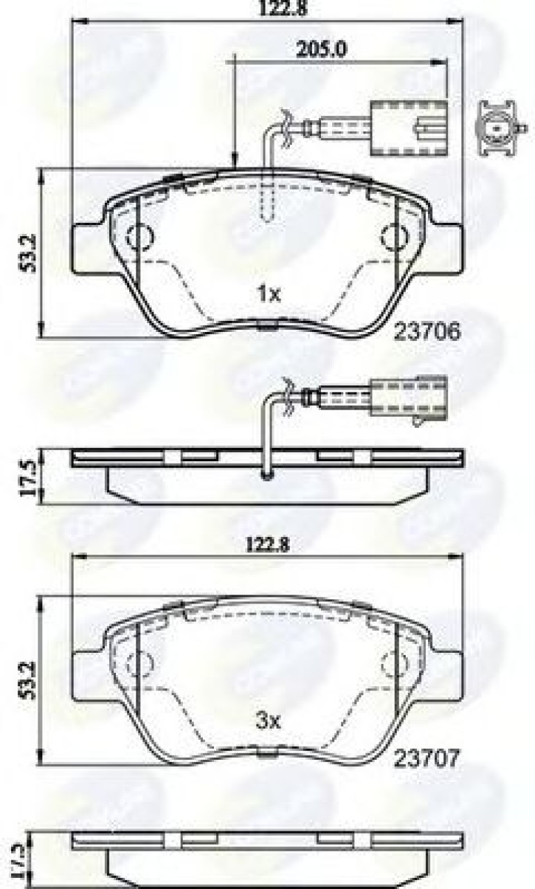 Set placute frana,frana disc ALFA ROMEO MITO (955) (2008 - 2016) COMLINE CBP11037 piesa NOUA