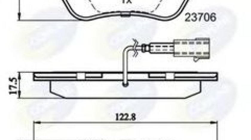 Set placute frana,frana disc ALFA ROMEO MITO (955) (2008 - 2016) COMLINE CBP11037 piesa NOUA