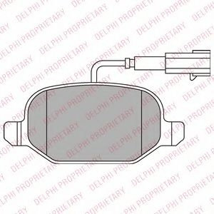 Set placute frana,frana disc ALFA ROMEO MITO (955) (2008 - 2016) DELPHI LP2300 piesa NOUA