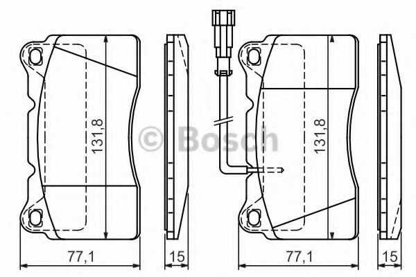 Set placute frana,frana disc ALFA ROMEO SPIDER (939_, 939) (2006 - 2010) BOSCH 0 986 424 577 piesa NOUA