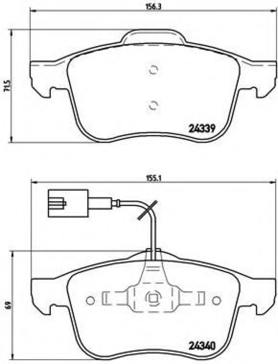 Set placute frana,frana disc ALFA ROMEO SPIDER (939_, 939) (2006 - 2010) BREMBO P 23 103 piesa NOUA