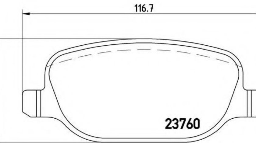 Set placute frana,frana disc ALFA ROMEO SPIDER (939_, 939) (2006 - 2010) BREMBO P 23 109 piesa NOUA