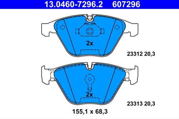 Set Placute Frana,frana Disc Ate Bmw 13.0460-7296.2