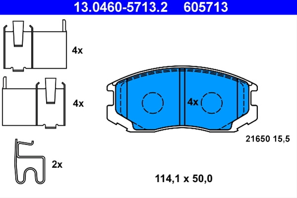 Set Placute Frana,frana Disc Ate Daihatsu 13.0460-5713.2