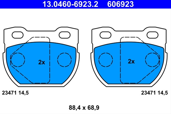 Set Placute Frana,frana Disc Ate Land Rover 13.0460-6923.2