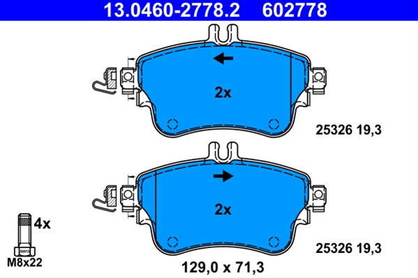 Set Placute Frana,frana Disc Ate Mercedes-Benz 13.0460-2778.2