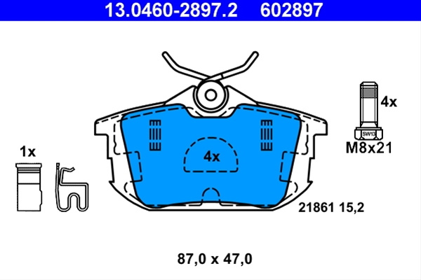 Set Placute Frana,frana Disc Ate Smart 13.0460-2897.2