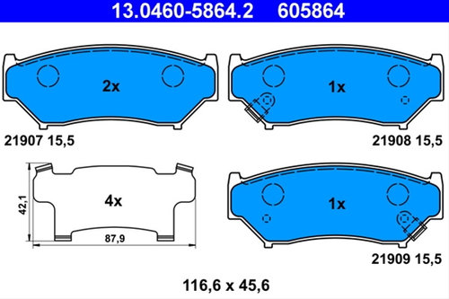 Set Placute Frana,frana Disc Ate Suzuki 13.0460-5864.2
