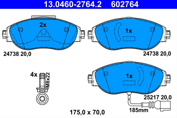 Set Placute Frana,frana Disc Ate Vag 13.0460-2764.2