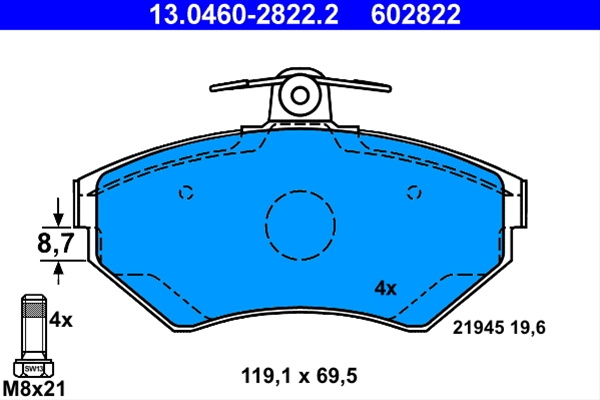 Set Placute Frana,frana Disc Ate Vag 13.0460-2822.2