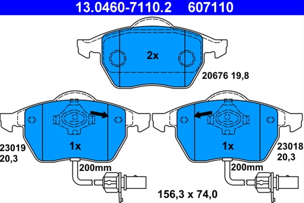 Set Placute Frana,frana Disc Ate Vag 13.0460-7110.2