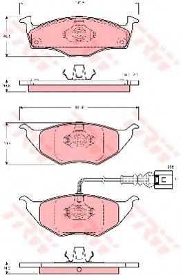 Set placute frana,frana disc AUDI A2 (8Z0) (2000 - 2005) TRW GDB1474 piesa NOUA