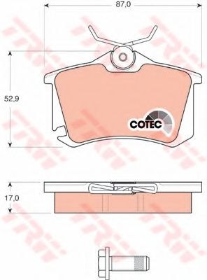 Set placute frana,frana disc AUDI A2 (8Z0) (2000 - 2005) TRW GDB1578 piesa NOUA
