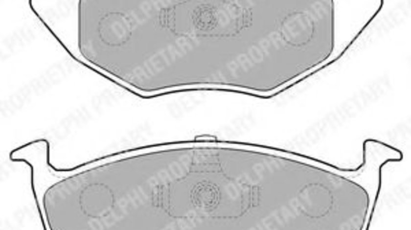 Set placute frana,frana disc AUDI A2 (8Z0) (2000 - 2005) DELPHI LP1675 piesa NOUA