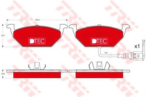 Set placute frana,frana disc AUDI A3 (8L1) (1996 - 2003) TRW GDB1386DTE piesa NOUA
