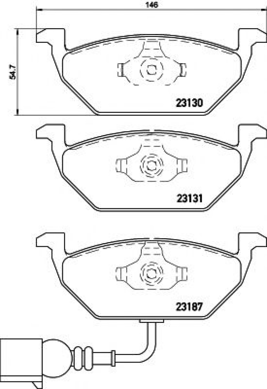 Set placute frana,frana disc AUDI A3 (8L1) (1996 - 2003) TEXTAR 2313101 piesa NOUA