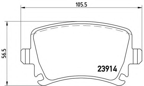 Set placute frana,frana disc AUDI A3 (8P1) (2003 - 2012) BREMBO P 85 095 piesa NOUA