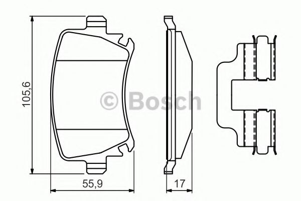 Set placute frana,frana disc AUDI A3 (8P1) (2003 - 2012) BOSCH 0 986 494 649 piesa NOUA