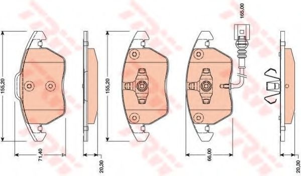 Set placute frana,frana disc AUDI A3 (8P1) (2003 - 2012) TRW GDB1807 piesa NOUA