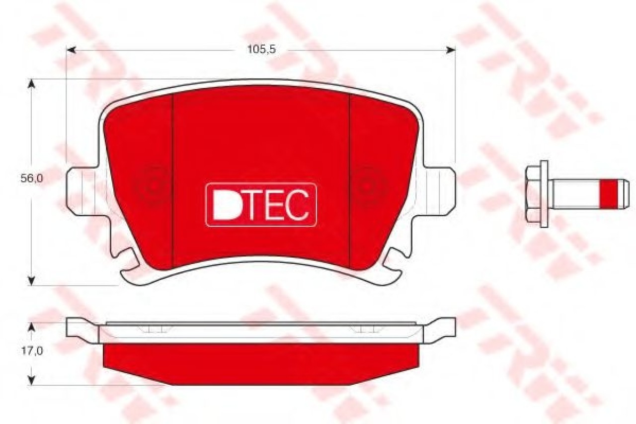 Set placute frana,frana disc AUDI A3 (8P1) (2003 - 2012) TRW GDB1622DTE piesa NOUA