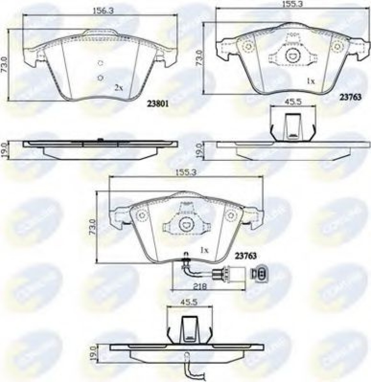 Set placute frana,frana disc AUDI A3 (8P1) (2003 - 2012) COMLINE CBP11752 piesa NOUA