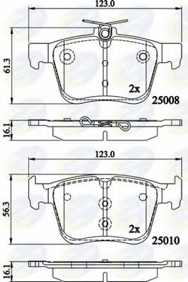 Set placute frana,frana disc AUDI A3 (8V1) (2012 - 2016) COMLINE CBP02156 piesa NOUA