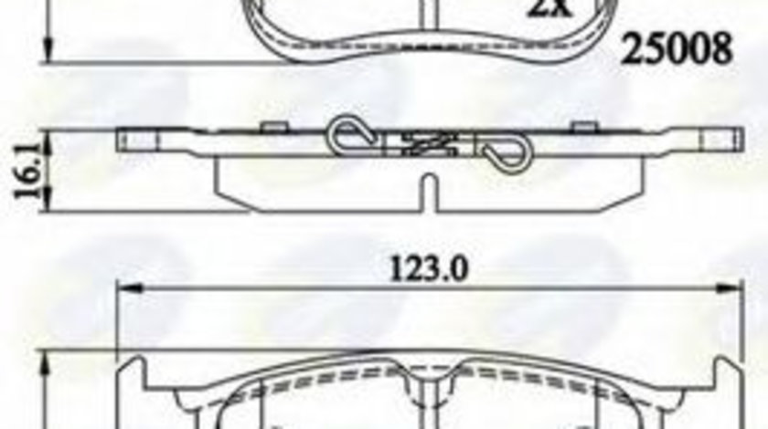 Set placute frana,frana disc AUDI A3 (8V1) (2012 - 2016) COMLINE CBP02156 piesa NOUA