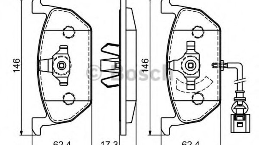 Set placute frana,frana disc AUDI A3 (8V1) (2012 - 2016) BOSCH 0 986 494 721 piesa NOUA