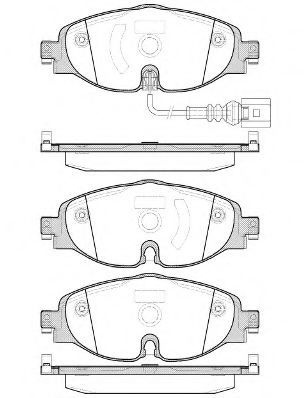 Set placute frana,frana disc AUDI A3 (8V1) (2012 - 2016) REMSA 1515.01 piesa NOUA
