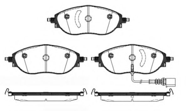 Set placute frana,frana disc AUDI A3 (8V1) (2012 - 2016) REMSA 1470.01 piesa NOUA
