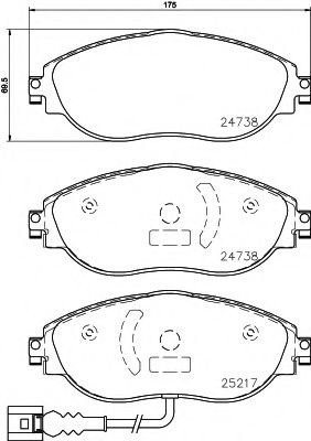 Set placute frana,frana disc AUDI A3 Cabriolet (8V7) (2013 - 2016) TEXTAR 2473803 piesa NOUA