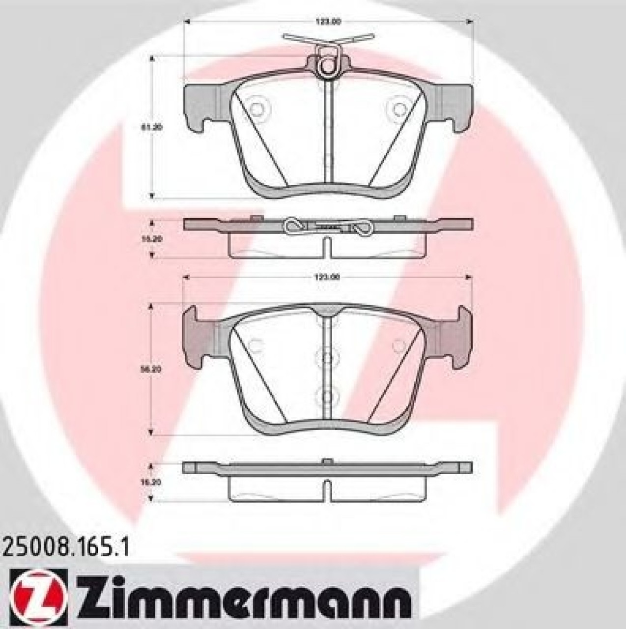 Set placute frana,frana disc AUDI A3 Cabriolet (8V7) (2013 - 2016) ZIMMERMANN 25008.165.1 piesa NOUA