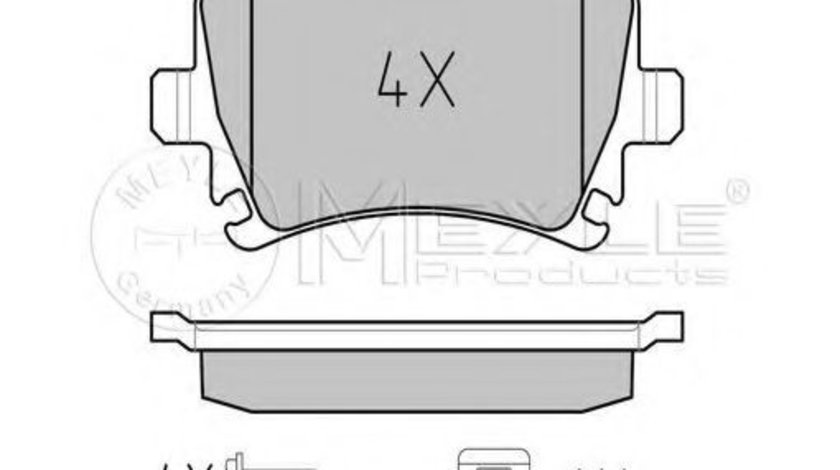 Set placute frana,frana disc AUDI A3 Cabriolet (8P7) (2008 - 2013) MEYLE 025 239 1417 piesa NOUA