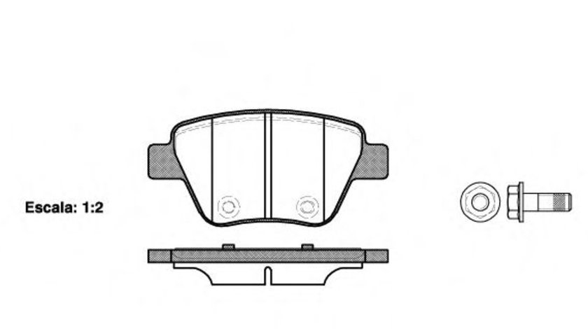 Set placute frana,frana disc AUDI A3 Cabriolet (8P7) (2008 - 2013) REMSA 1420.00 piesa NOUA