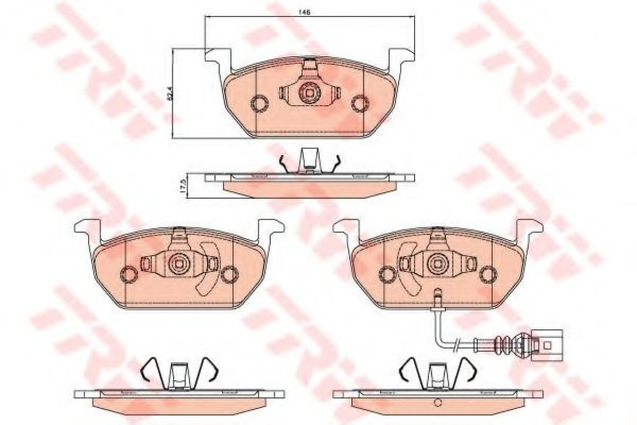 Set placute frana,frana disc AUDI A3 Cabriolet (8V7) (2013 - 2016) TRW GDB2080 piesa NOUA