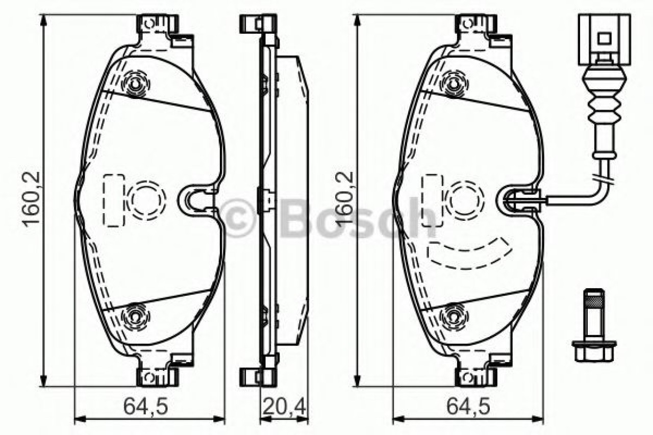 Set placute frana,frana disc AUDI A3 Limousine (8VS) (2013 - 2016) BOSCH 0 986 494 660 piesa NOUA