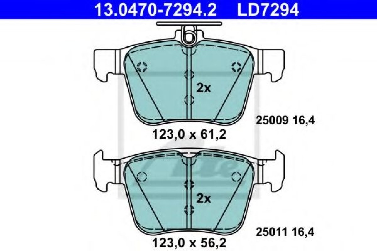 Set placute frana,frana disc AUDI A3 Sportback (8VA) (2012 - 2016) ATE 13.0470-7294.2 piesa NOUA