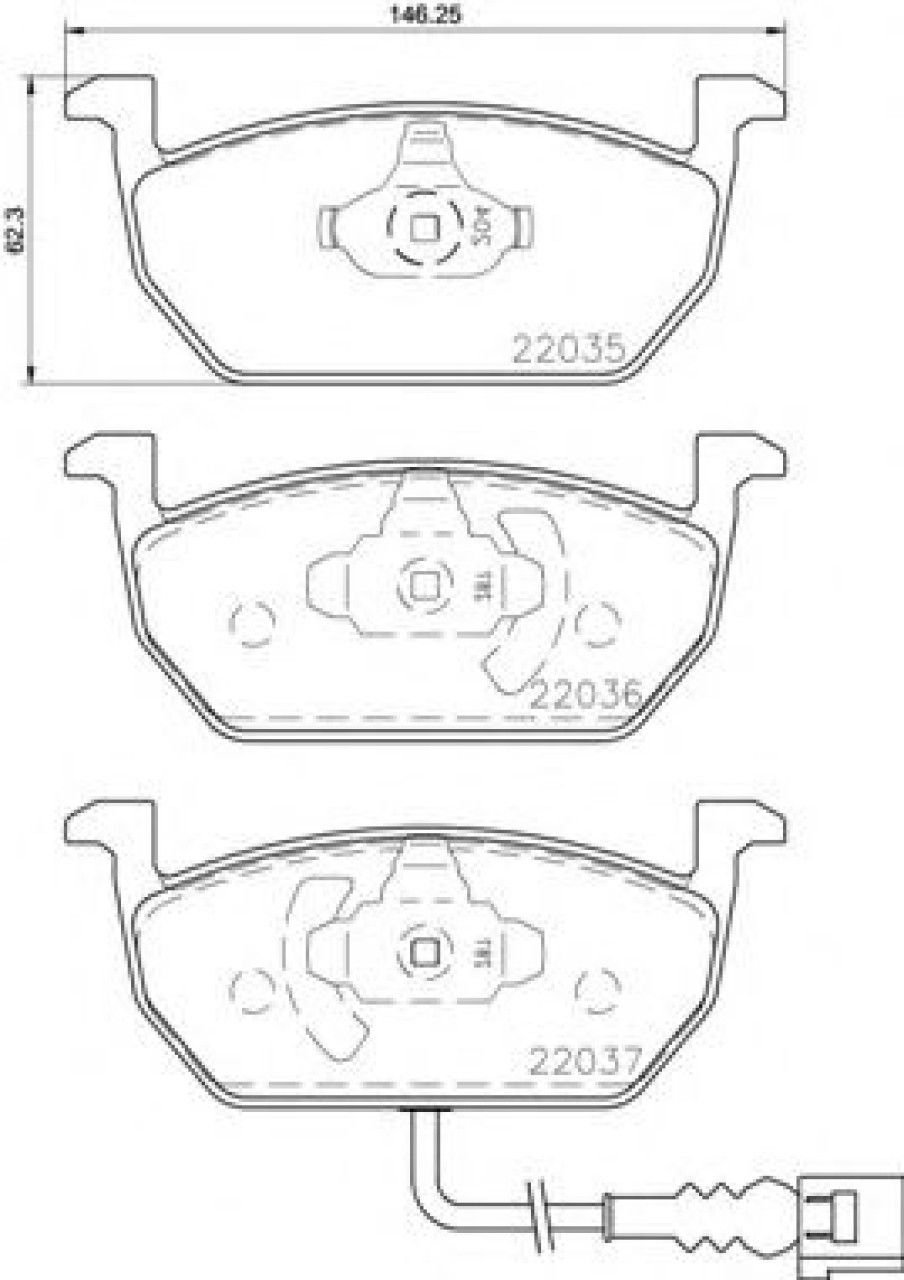 Set placute frana,frana disc AUDI A3 Sportback (8VA) (2012 - 2016) BREMBO P 85 137 piesa NOUA