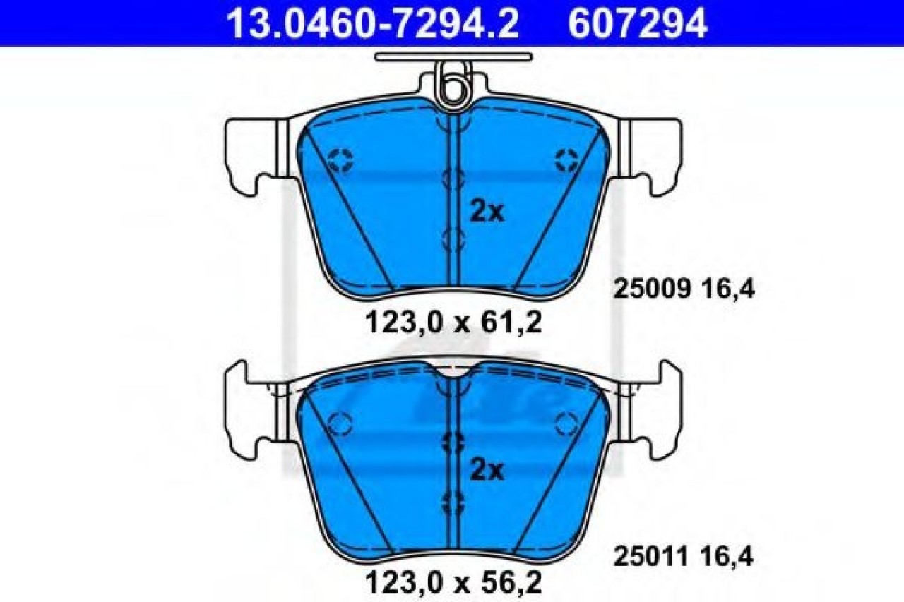Set placute frana,frana disc AUDI A3 Sportback (8VA) (2012 - 2016) ATE 13.0460-7294.2 piesa NOUA