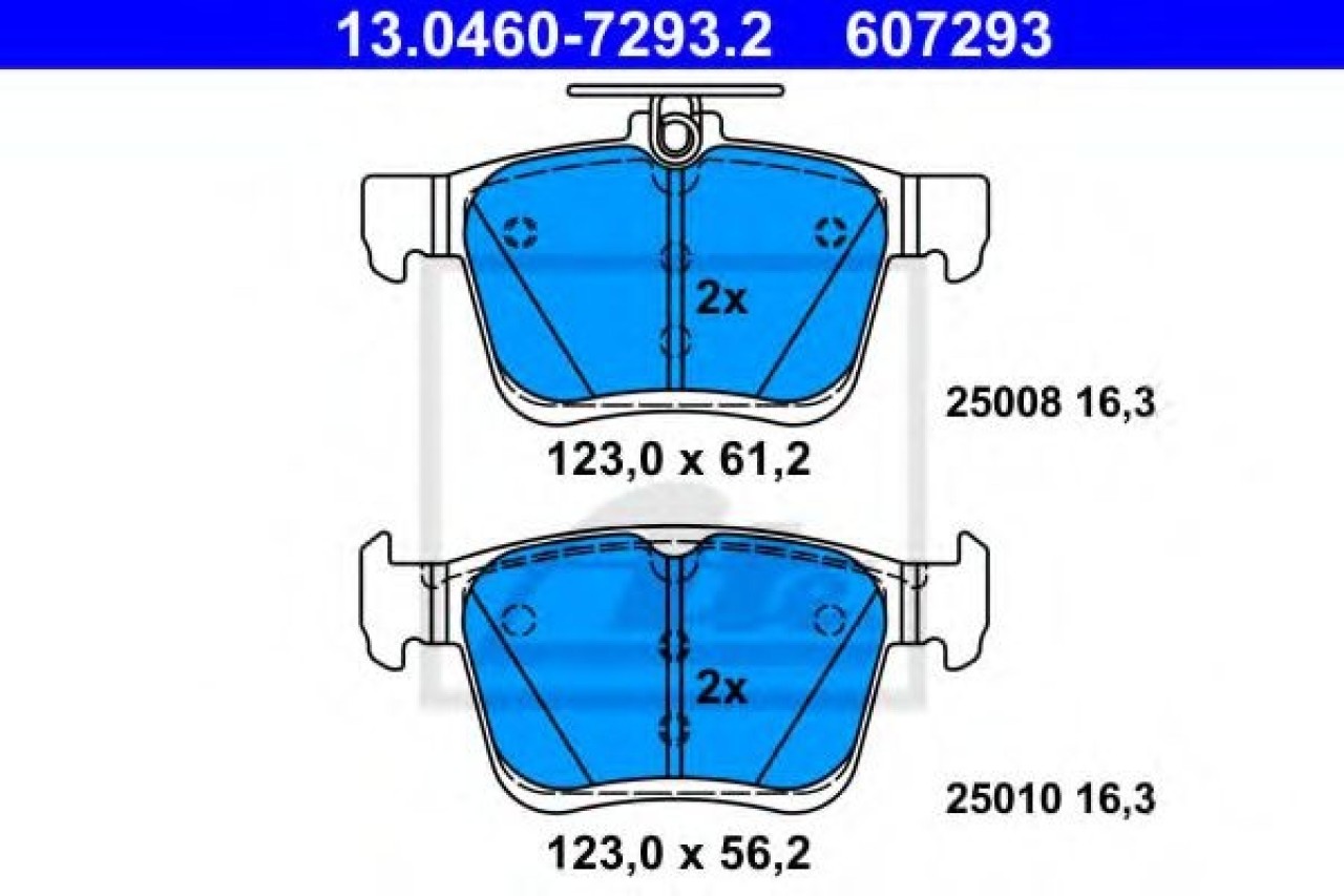 Set placute frana,frana disc AUDI A3 Sportback (8VA) (2012 - 2016) ATE 13.0460-7293.2 piesa NOUA